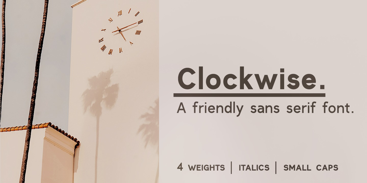 Beispiel einer Clockwise Bold-Schriftart